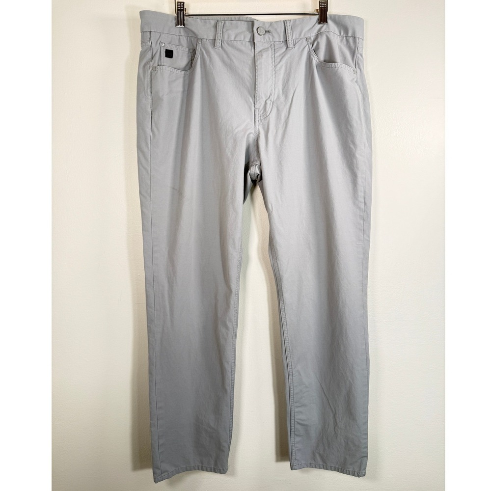 Vineyard Vines Pants Mens 38x30 On-The-Go 5-Pocket Gray Stretch Chino flaw Golf